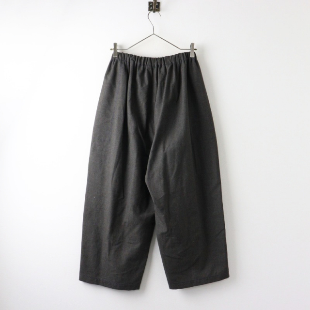 homspun ホームスパン ウールフラノギャザーパンツ ホームスパン homspun ウールフラノギャザーパンツ F/チャコール