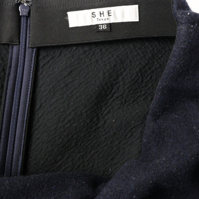 シートーキョー SHE Tokyo ウールメルトンサーキュラーフレアスカート  