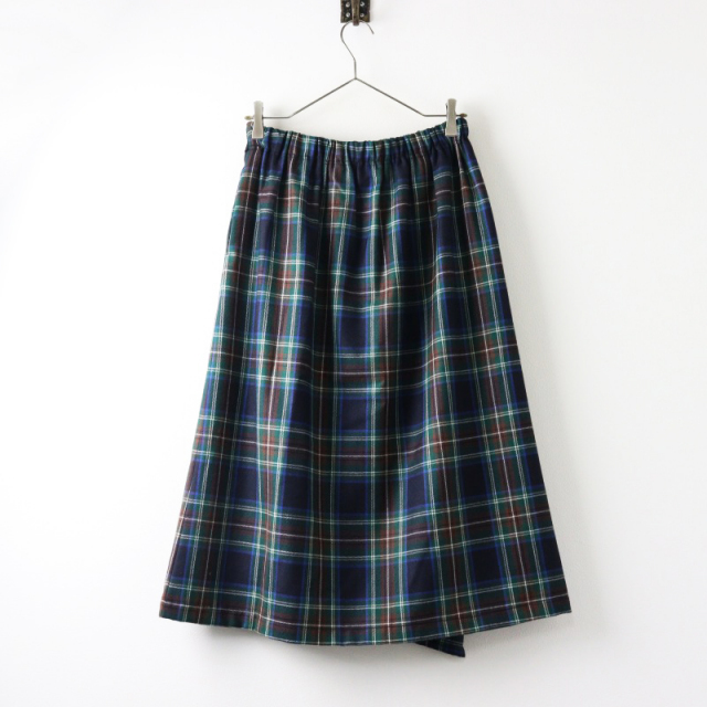 美品 2022AW ネストローブ nest Robe ウールタータンチェック ラップ  