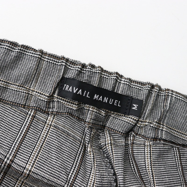 ★決算特価商品★ トラバイユマニュアル TRAVAIL コットン先染チェックペグ MANUEL パンツ