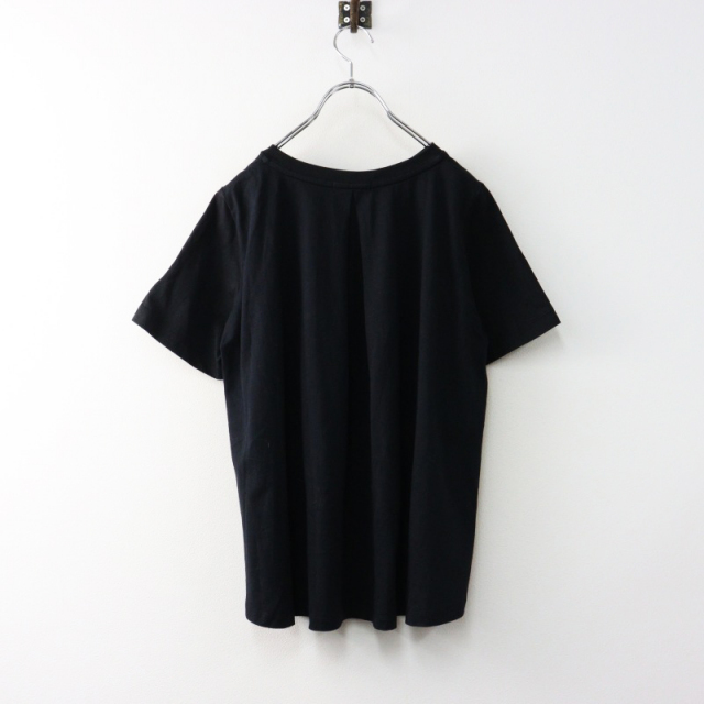 ミズイロインド 黒 半袖Tシャツ mizuiro ind｜ロールアップ スリーブ ワイドTシャツ roll up slv