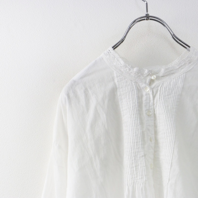 未使用 25SS メゾンドソイル maison de soil KHADI  2WAY PULLOVER LACE NECK SHIRT カディ レース シャツ 1/【2400014469547】 未使用 25SS メゾンドソイル maison de soil KHADI 2WAY