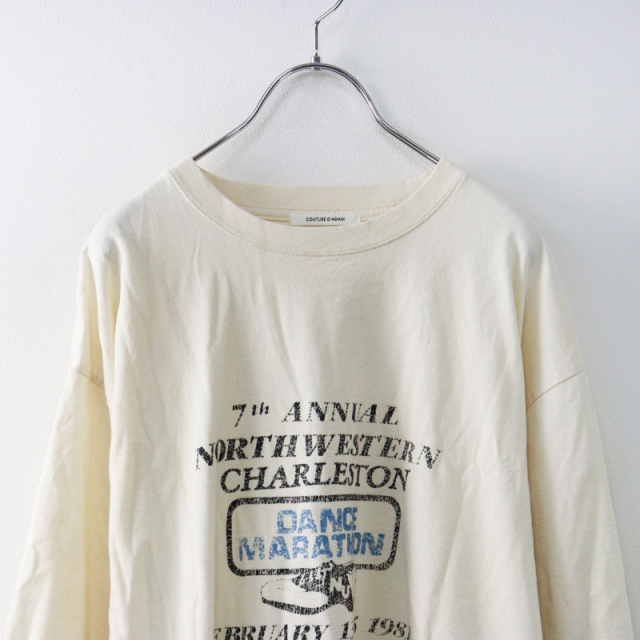 美品 2025SS アパルトモン L'Appartement クチュールドアダム COUTURE D'ADAM VINTAGE REMAKE T-SHIRT 38/オフホワイト【2400014469462】 美品 2025SS アパルトモン L'Appartement クチュールドアダム