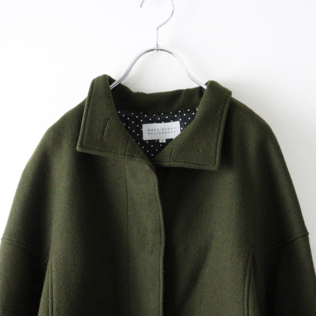 本日のみ価格 MACKINTOSH PHILOSOPHY ハーフコート カーキ