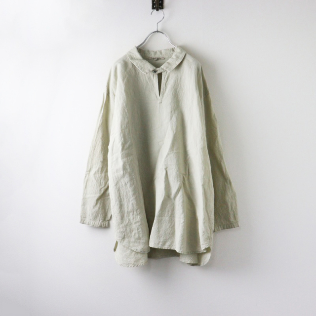 ヴラスブラム Vlas Blomme Washed Linen Cotton プルオーバー