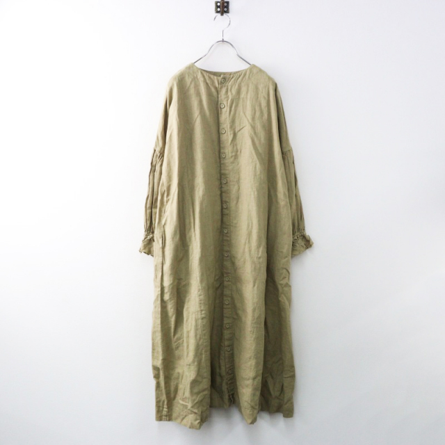 nest Robe リネン近江晒ケープカラーワンピース ネストローブ リネン近江晒ケープカラーワンピース