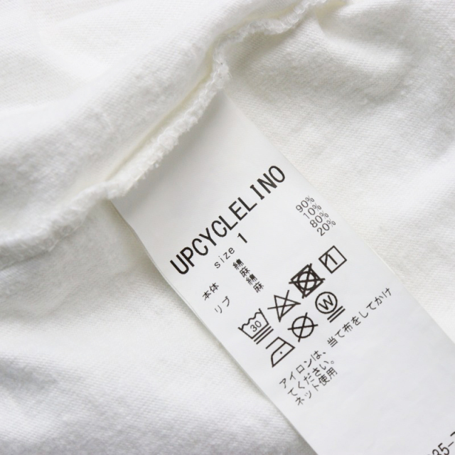 ネストローブ nest Robe  UpcycleLino BASIC CHIPS BIG TEE ロゴTシャツ 1/ホワイト カットソー プルオーバー 【2400014488166】 UpcycleLino BASIC 