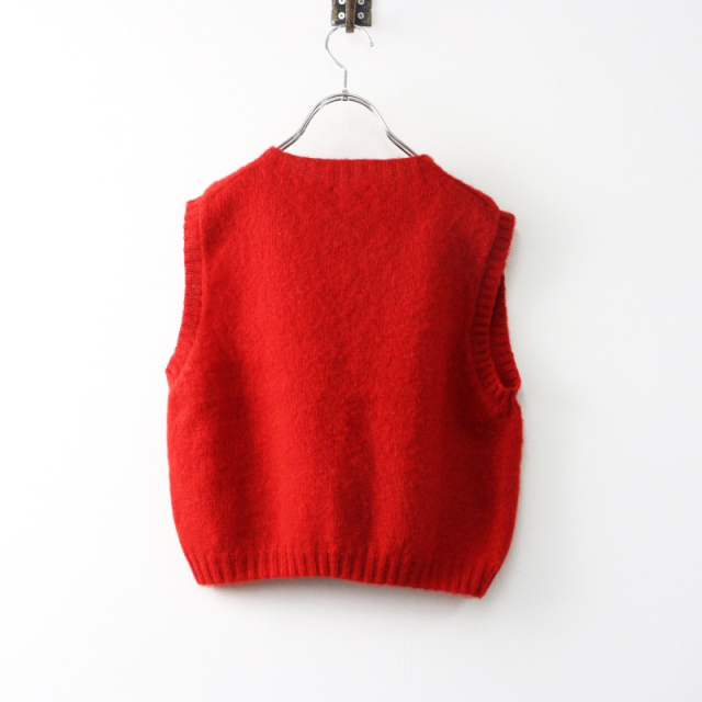 未使用 保管品 イギリス製 Bshop モリスアンドサンズ MORRIS&SONS KNIT VEST ニットベスト 36 レッド/トップス【2400014483642】 未使用 保管品 イギリス製 Bshop モリスアンドサンズ