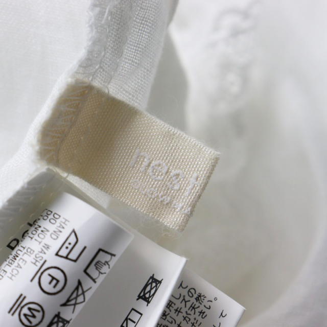 nest Robe ネストローブ ブラックリネンペチコートパンツ 裾