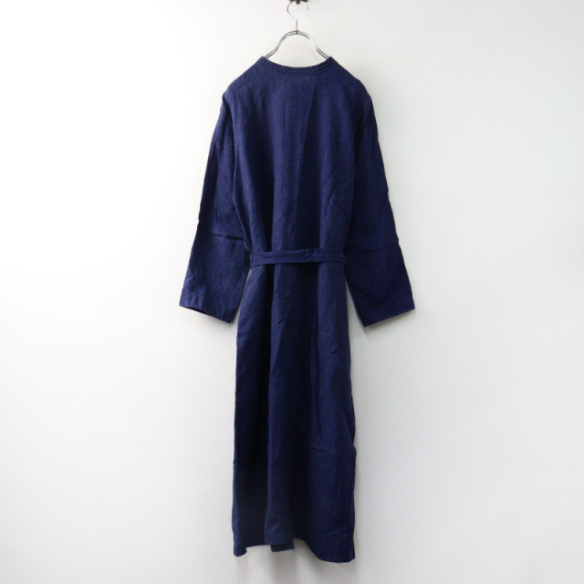 ネストローブ nest Robe リネン インディゴ シャツワンピース