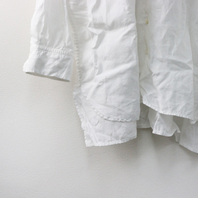 ネストローブ nest Robe リネン バンドカラーシャツ/ホワイト ブラウス 前開き 長袖 麻 【2400014495232】 ネストローブ nest Robe リネン バンドカラーシャツ/ホワイト