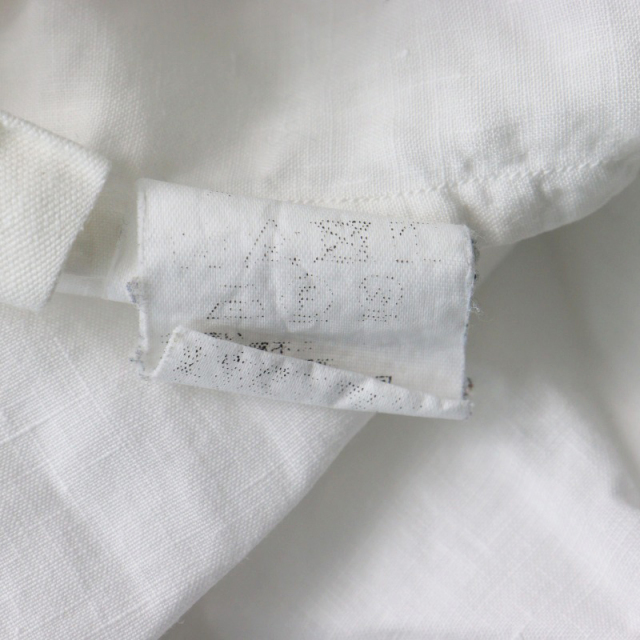 ネストローブ nest Robe リネン バンドカラーシャツ/ホワイト ブラウス 前開き 長袖 麻 【2400014495232】 ネストローブ nest Robe リネン バンドカラーシャツ/ホワイト