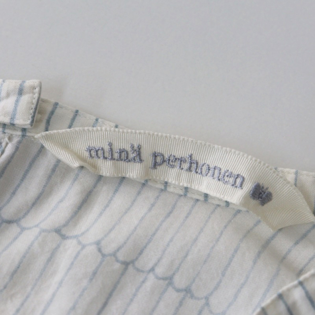 ミナペルホネン mina perhonen ai1114 misty line コットン シルク バンドカラー ブラウス 36/オフホワイト トップス【2400014500134】 mina perhonen - ミナペルホネン mina perhonen ai1114 misty