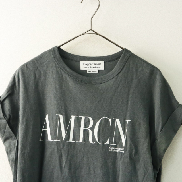 L'Appartement AMERICANAアメリカーナT-SHIRT グレー L'Appartement【AMERICANA/アメリカーナ】 T-SHIRT グレーB 新品
