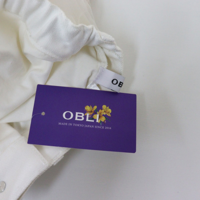 新品 未使用 2024AW オブリ OBLI デニムチュールスカート 1