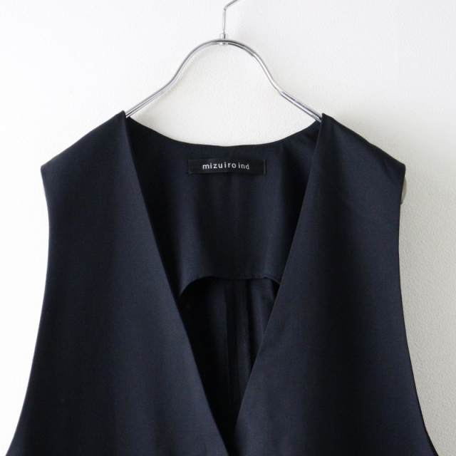 mizuiroind deep V neck wide vest ワイドベスト 楽天市場】ミズイロインド mizuiroind ディープ Vネック ワイド