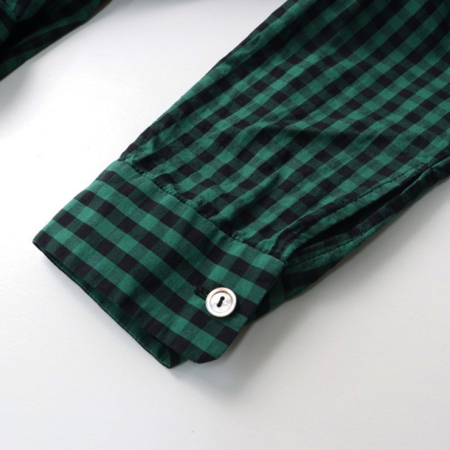 美品 2024AW サムウェアクロージング somewearclothing ギンガムチェック 2wayスクエアブラウス F グリーンXブラック【2400014510478】 美品 2024AW サムウェアクロージング somewearclothing ギンガム