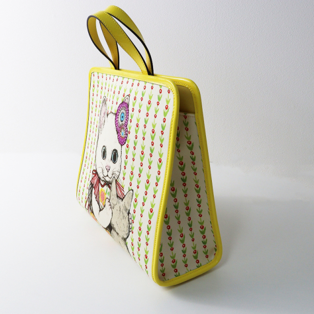 グッチ キャンバス エナメル 猫 バッグ 605614 グッチ キャンバス エナメル 猫 バッグ 605614 (GUCCI/トート