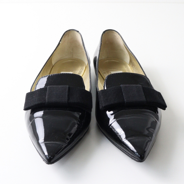 極美品✨JIMMY CHOO GALA フラットシューズ リボン レース JIMMY CHOO Jimmy Choo ジミーチュウ フラットパンプス GALA ORE