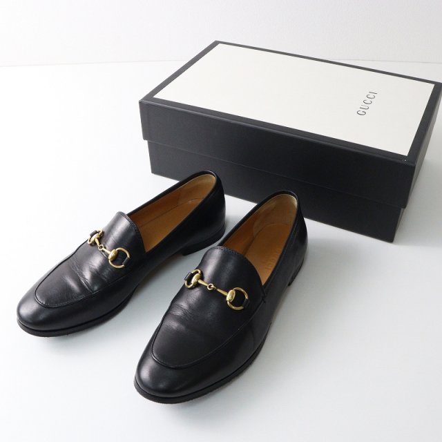 GUCCI ローファー ヨルダーン ホースビット レザー 黒 国内発送 ヨルダーン〕メンズ ホースビット ローファーブラック レザー