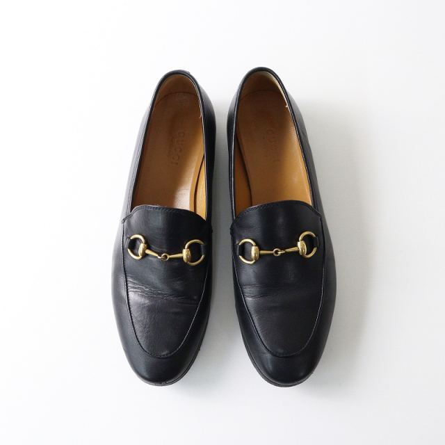 GUCCI ホースビットローファー ヨルダーン 黒 金 35 グッチ不朽の名作！ ホースビットローファーの#靴魂ポストから
