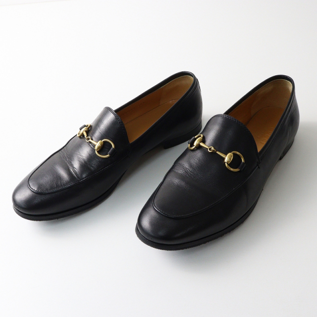 グッチ GUCCI ヨルダーン フラット ホースビットローファー 36.5