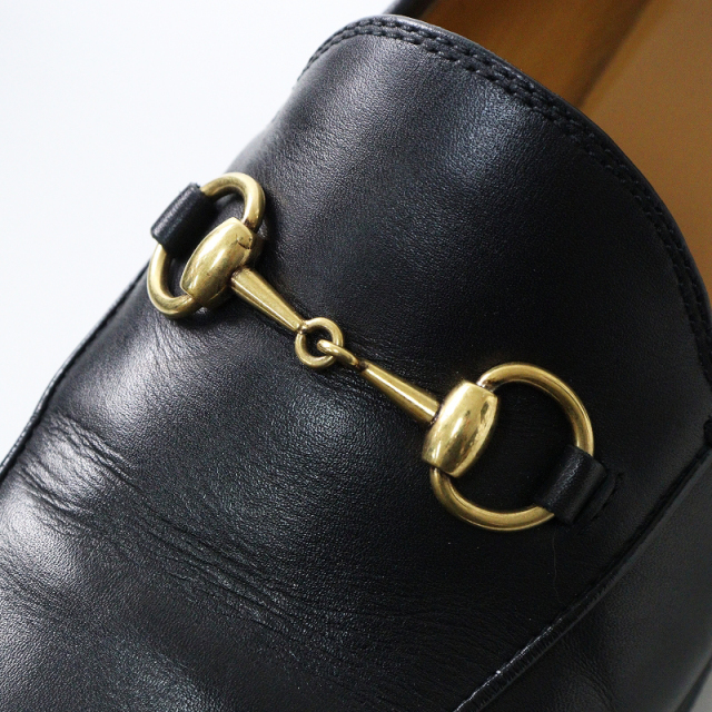 GUCCI 36.5 ローファー グッチ GUCCI ヨルダーン フラット ホースビットローファー 36.5