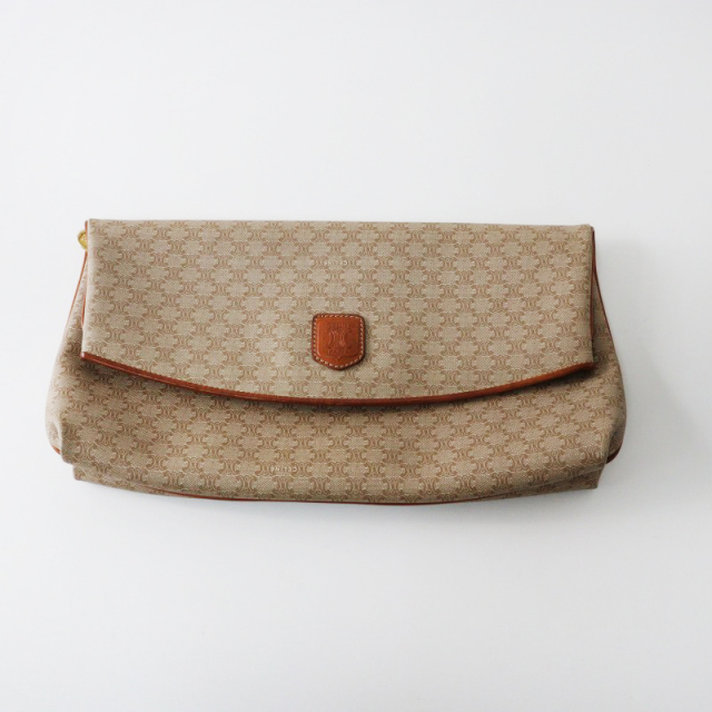 美品 CELINE マカダム柄クラッチバッグ ベージュ ヴィンテージ BUYMA VINTAGE 中古 美品 CELINE マカダム柄クラッチバッグ