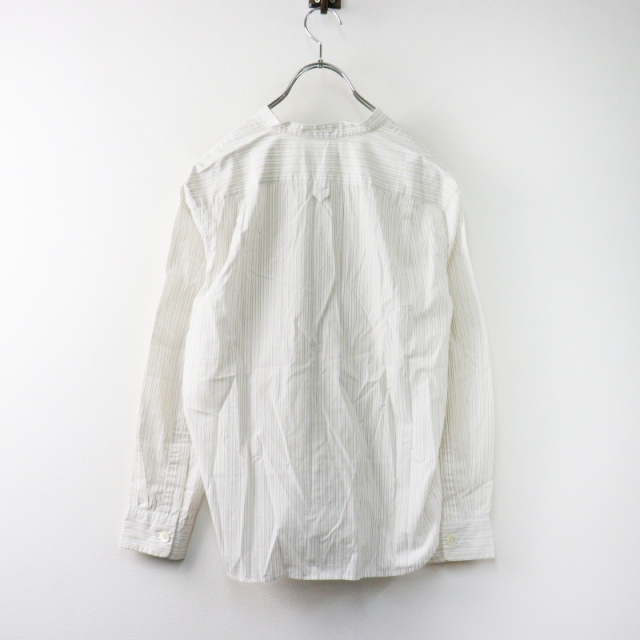 2022SS マーガレットハウエル MARGARET HOWELL SUPERFINE COTTON STRIPE シャツ 1/ホワイト ストライプ ブラウス【2400014513493】 MARGARET HOWELL - 2022SS マーガレットハウエル MARGARET