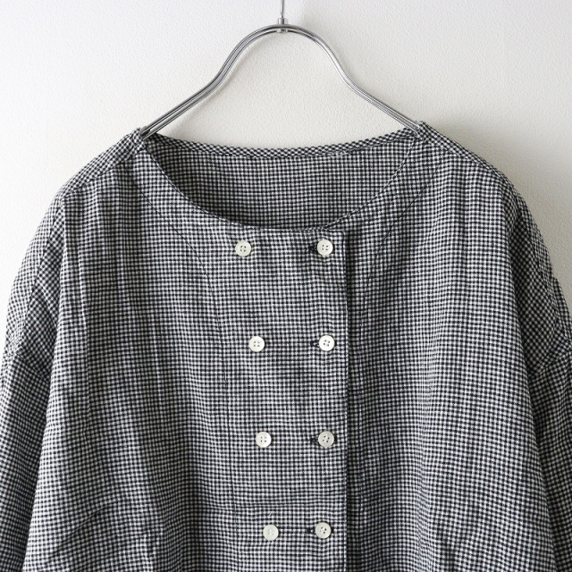 UpcycleLino ギンガムシャツジャケット ネストローブ 2024SS 2024SS ネストローブ nest Robe 【UpcycleLino】 ギンガムシャツ