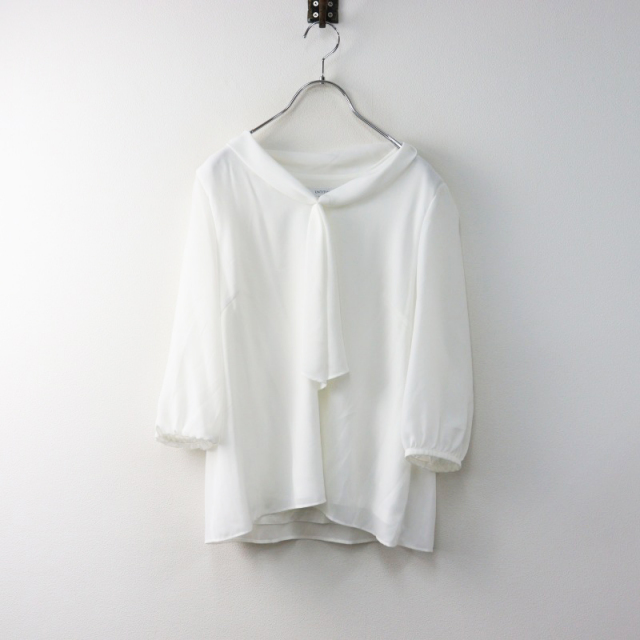 美品 アンタイトル UNTITLED ボウタイシフォンブラウス 2