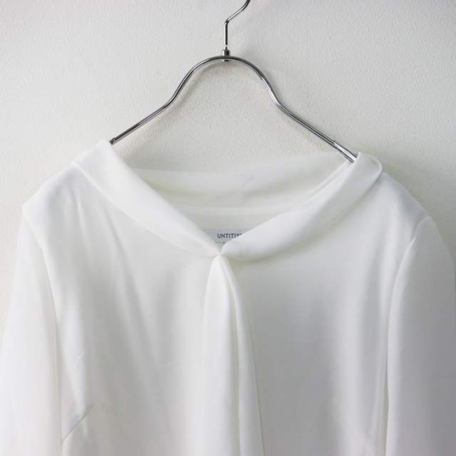 美品 アンタイトル UNTITLED ボウタイシフォンブラウス 2