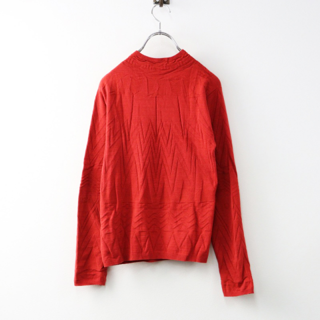2024AW パラスパレス Pal'las Palace モックネック 立体ジャガード ニット プルオーバー 0/レッド 長袖 セーター【2400014508048】 2024AW パラスパレス Pal'las Palace モックネック 立体