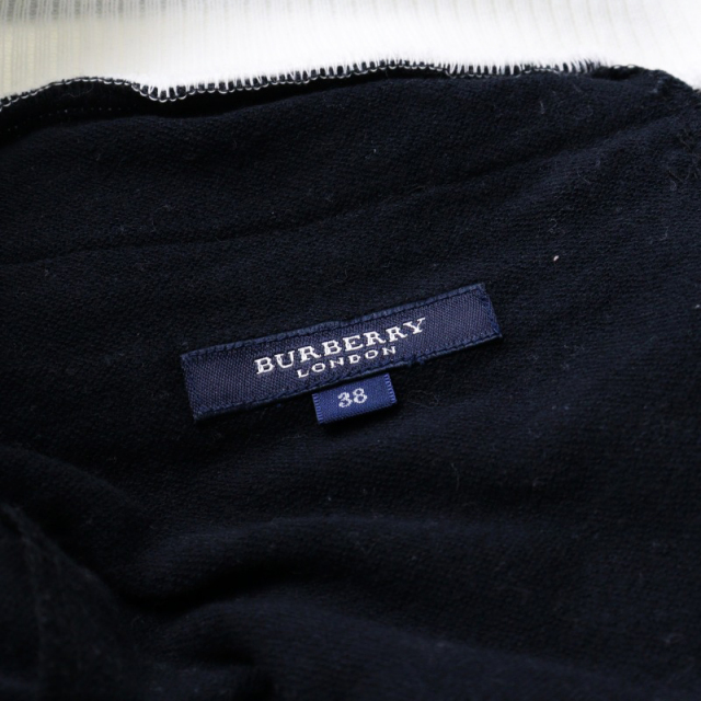 ★BURBERRYLONDON★フレアスラックス黒ブラック バーバリーロンドン バーバリーロンドン BURBERRY LONDON ホース刺繍 バックロゴ