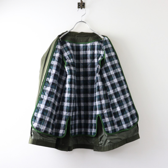 Sportclad フレームワーク サテンブルゾン カーキ ミリタリー リップストップミリタリーブルゾン（ミリタリージャケット