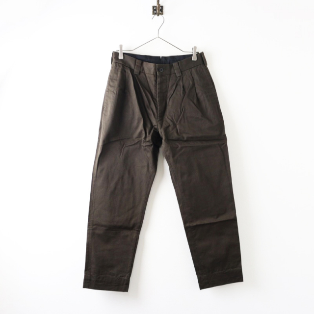 美品♡ マーガレットハウエル　フォックスブラザーズ　タックスカート　グレー　1 CHUNKY COTTON LINEN | MARGARET HOWELL（マーガレット