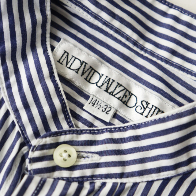 【INDIVIDUALIZED SHIRTS】B.Dストライプシャツ ネイビー INDIVIDUALIZED SHIRTS】B.Dストライプシャツ ネイビー トップス