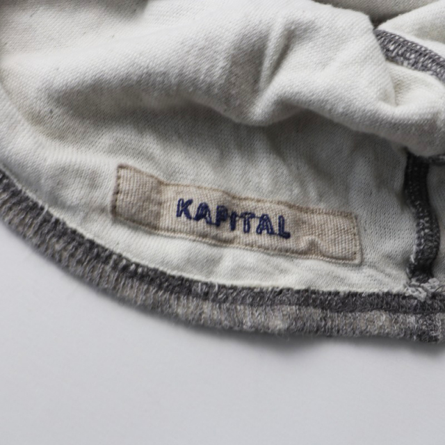 希少 初期 2006年 キャピタル KAPITAL BRIGADE バードジャガード リネンTシャツ 1(S)グレー/カットソー トップス【2400014514384】 KAPITAL 希少 初期 2006年 キャピタル BRIGADE バードジャガード