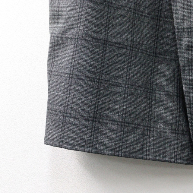 ソウソウ SOU・SOU 梳毛 筒下 濃灰格子 ワイドパンツ /グレー ボトムス  