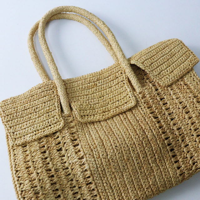 ☆専用☆   MAISON N.H PARIS  ラフィア　バッグ　ハグオーワー 美品 メゾンエヌアッシュパリ MAISON N.H PARIS x ハグオーワー
