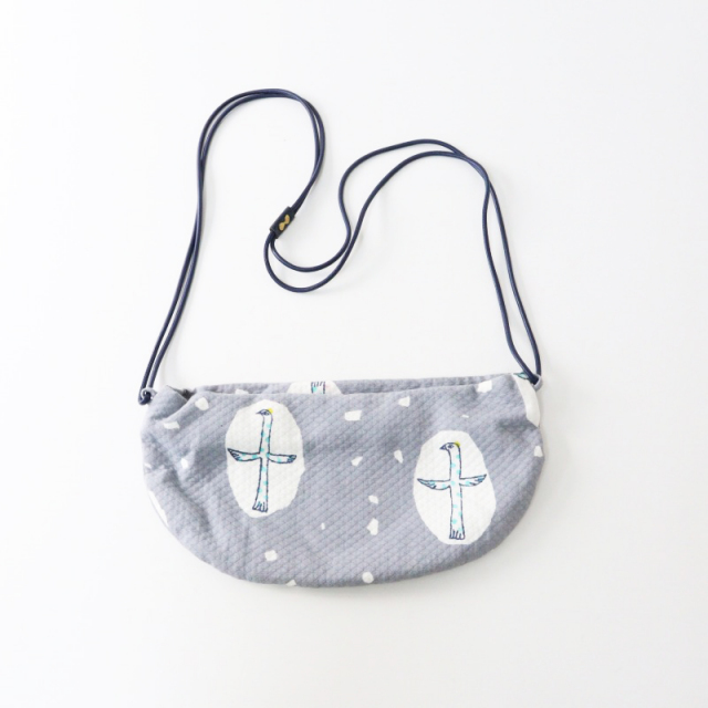 ミナペルホネン mina perhonen coupe bag -cross bird-/グレー