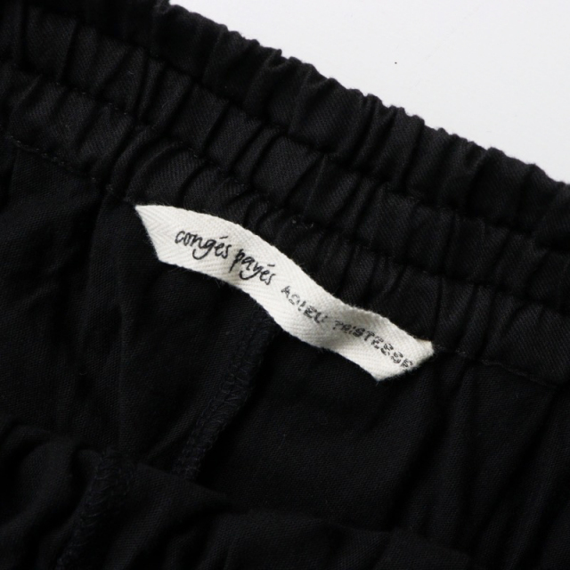★conges payes ／アデュートリステス　ブラックワイドパンツ★美品 conges payes ADIEU TRISTESSE（コンジェ ペイエ アデュー