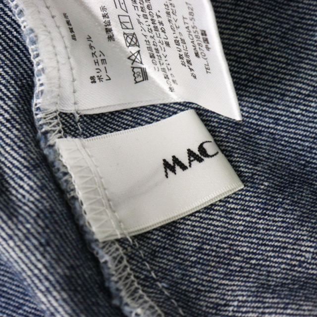 MACHATT マチャット デニム フレア プリーツ タックスカート インディゴ マチャット MACHATT デニムタックスカート/インディゴ ネイビー