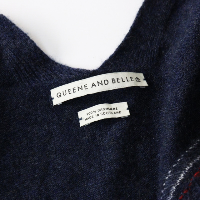 ♪ 新品アパルトモンQUEENE and BELLEクイーン&ベル　ストール白 クイーンアンドベル QUEENE AND BELLE カシミヤポンチョストール