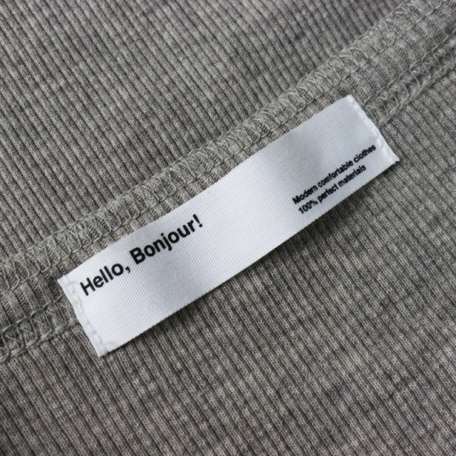 美品 2021SS アパルトモン L'Appartement Rib L/S T-sh/グレー