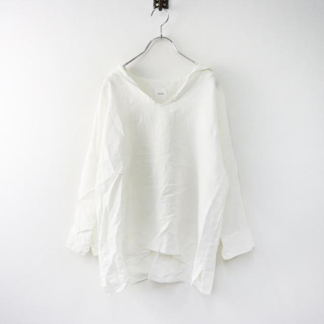 ガーゼ Gauze# リネンセーラーカラースキッパーブラウス F/ホワイト プルオーバー シャツ 長袖 トップス【2400014527360】 ガーゼ Gauze# リネンセーラーカラースキッパーブラウス F