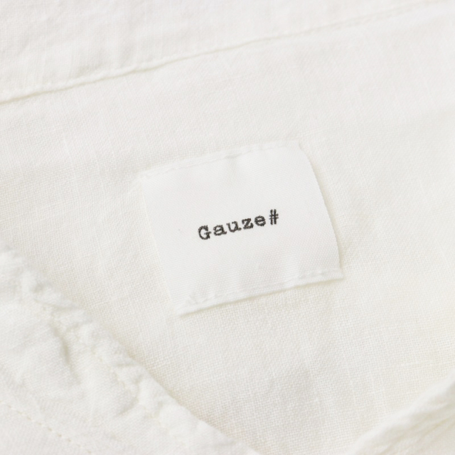 ガーゼ Gauze# リネンセーラーカラースキッパーブラウス F/ホワイト プルオーバー シャツ 長袖 トップス【2400014527360】 ガーゼ Gauze# リネンセーラーカラースキッパーブラウス F
