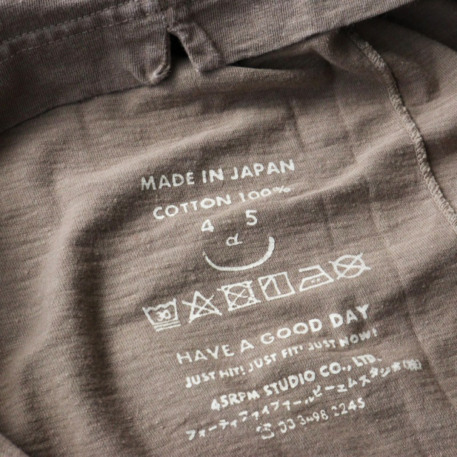 フォーティーファイブアール 45R 葉山ものがたり Hayama aloha Tシャツ 1/ブラウン トップス カットソー ジンバブエ【2400014529456】 フォーティーファイブアール 45R 葉山ものがたり Hayama aloha T
