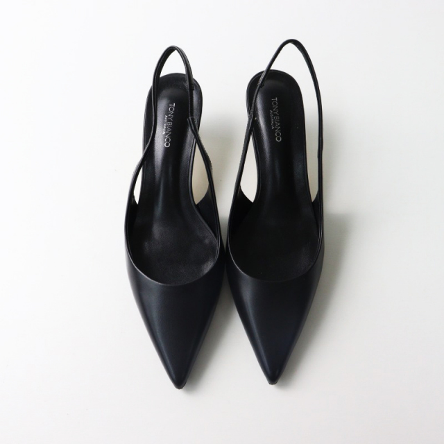 TONY BIANCO トニービアンコ　フラットパンプス　25cm TONY BIANCO トニービアンコ メッシュ フラットパンプス 25cm 黒