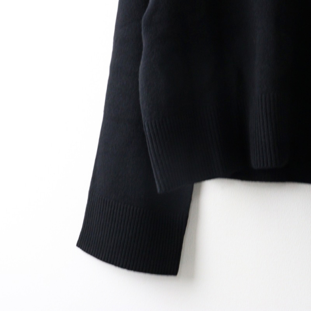 美品 2024AW ドゥーズィエムクラス Deuxieme Classe ミドルゲージプルオーバー/ブラック ウール ニット ハイネック【2400014518108】 美品 2024AW ドゥーズィエムクラス Deuxieme Classe ミドル